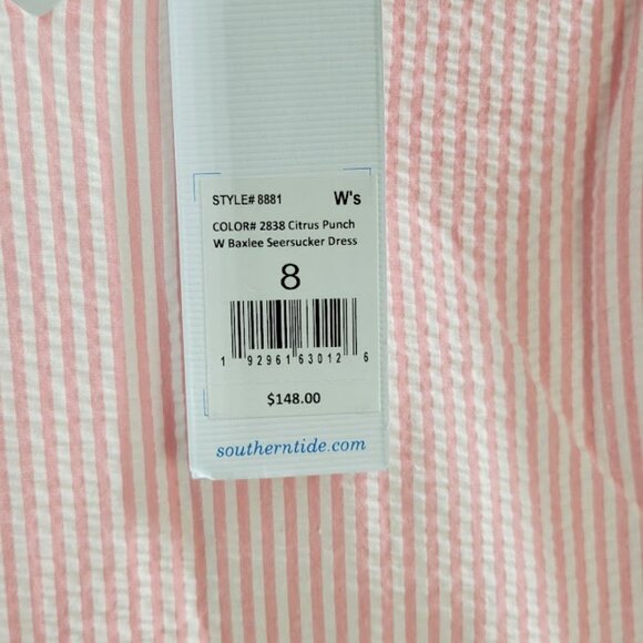 SOUTHERN TIDE baxlee seersucker mini dress Sz 8 NEW - Picture 8 of 9